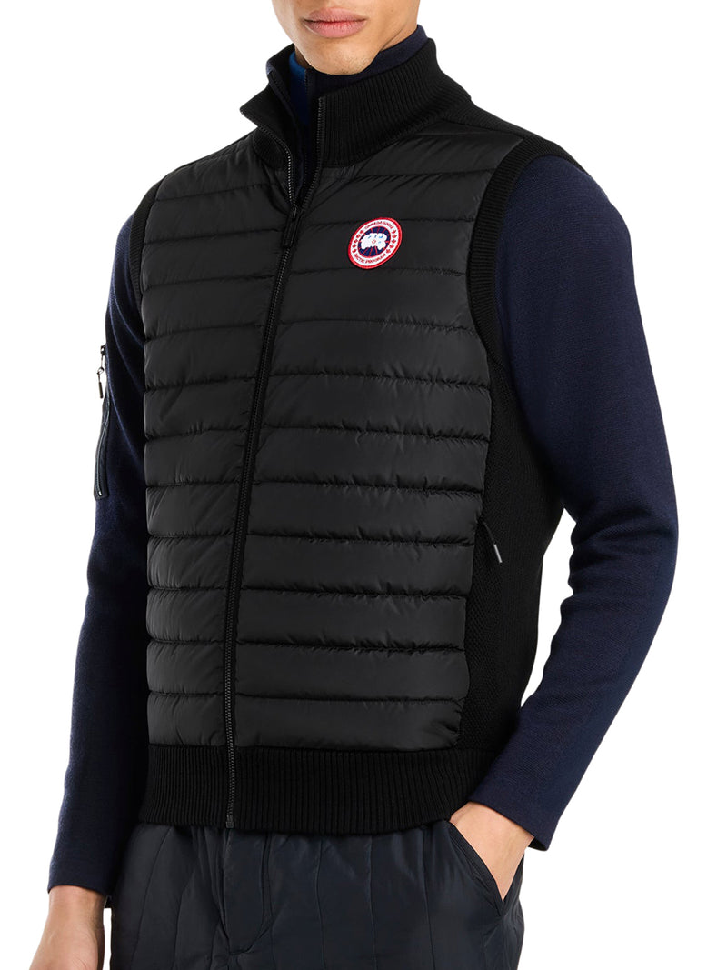 PADDED VEST WITH LOGO PATCH