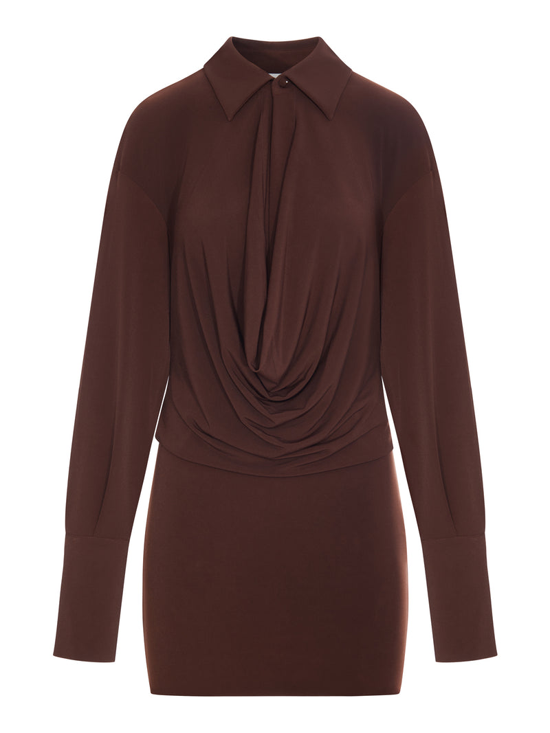LILIA MINI DRESS WITH DEEP NECKLINE