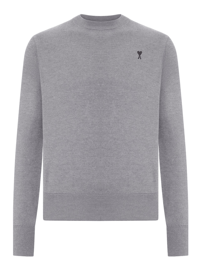 CREWNECK SWEATER AMI DE COEUR IN MERINO WOOL