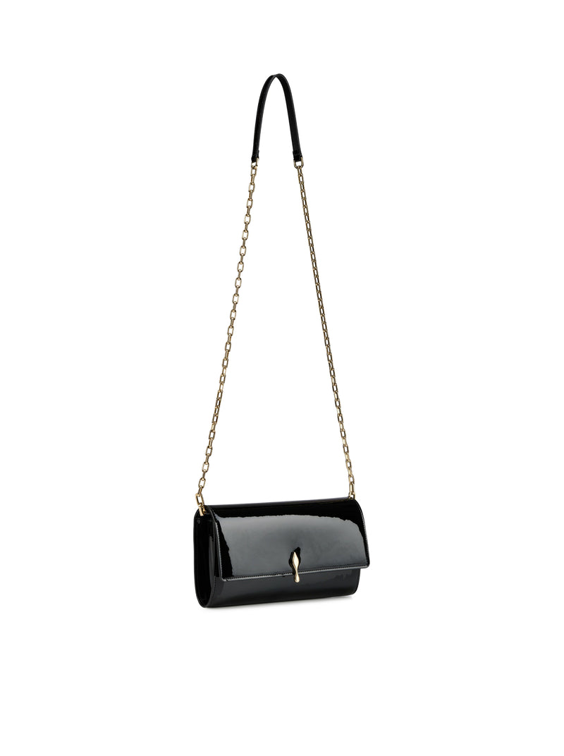 BETTINA WALLET WITH CHAIN IN PATENT CALFSKIN