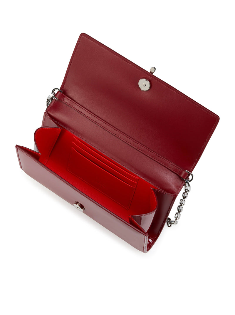 BETTINA WALLET WITH CHAIN IN PATENT CALFSKIN