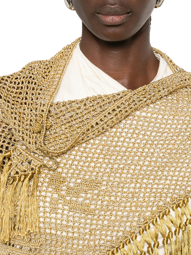 CUPRO AND SILK ROSA CAPE SHAWL