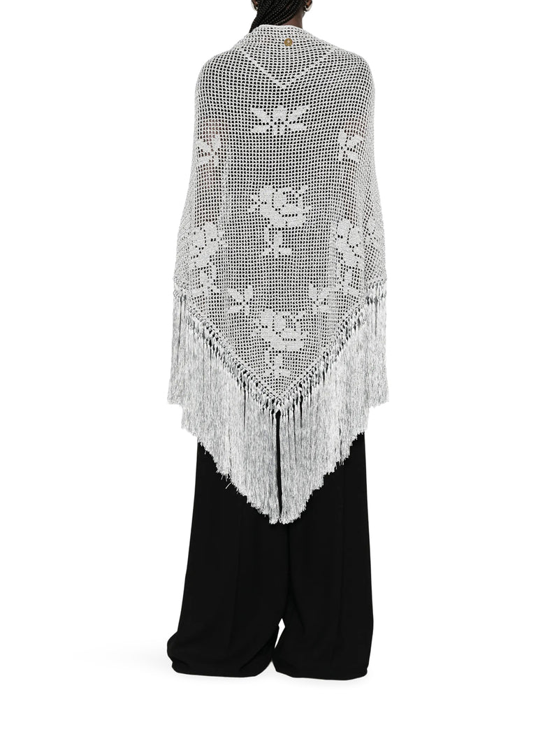 CUPRO AND SILK ROSA CAPE SHAWL