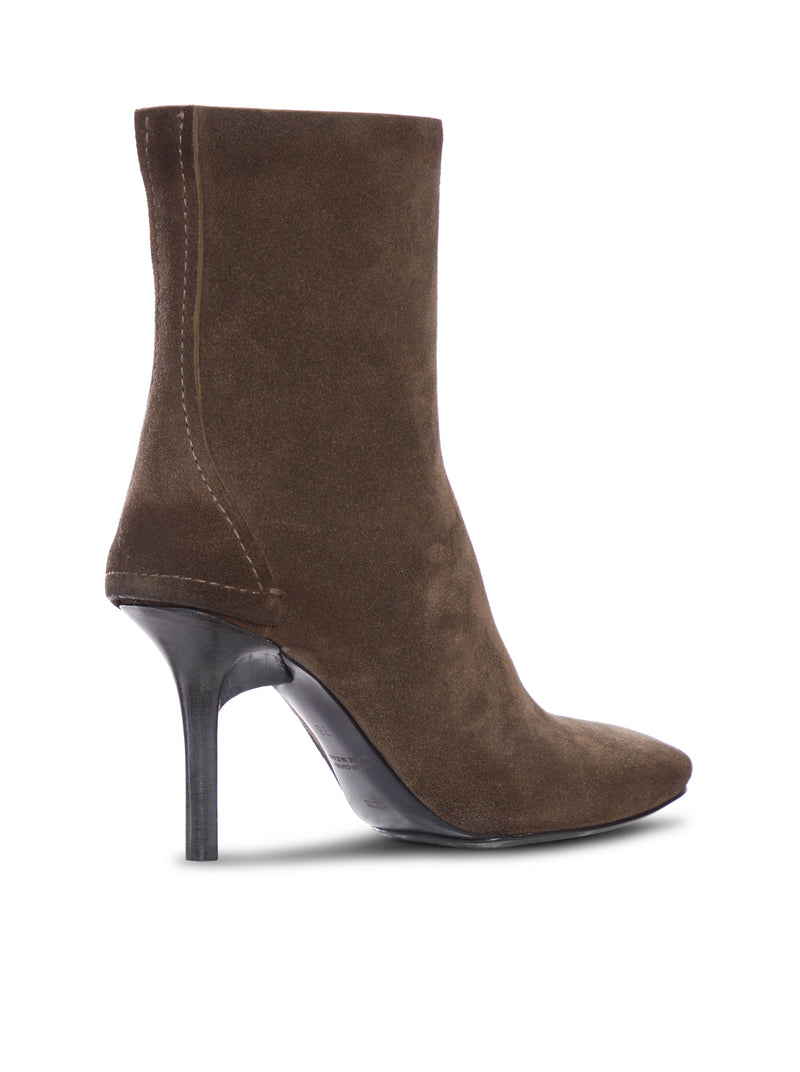 SUEDE ANKLE BOOT WITH THIN HEEL