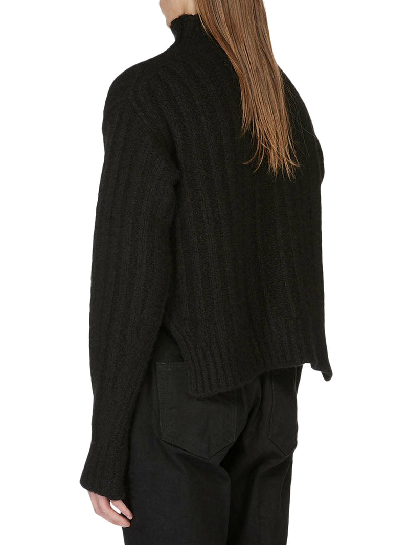 KNITTED HIGH-NECK SWEATER