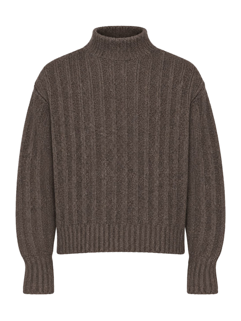 KNITTED HIGH-NECK SWEATER