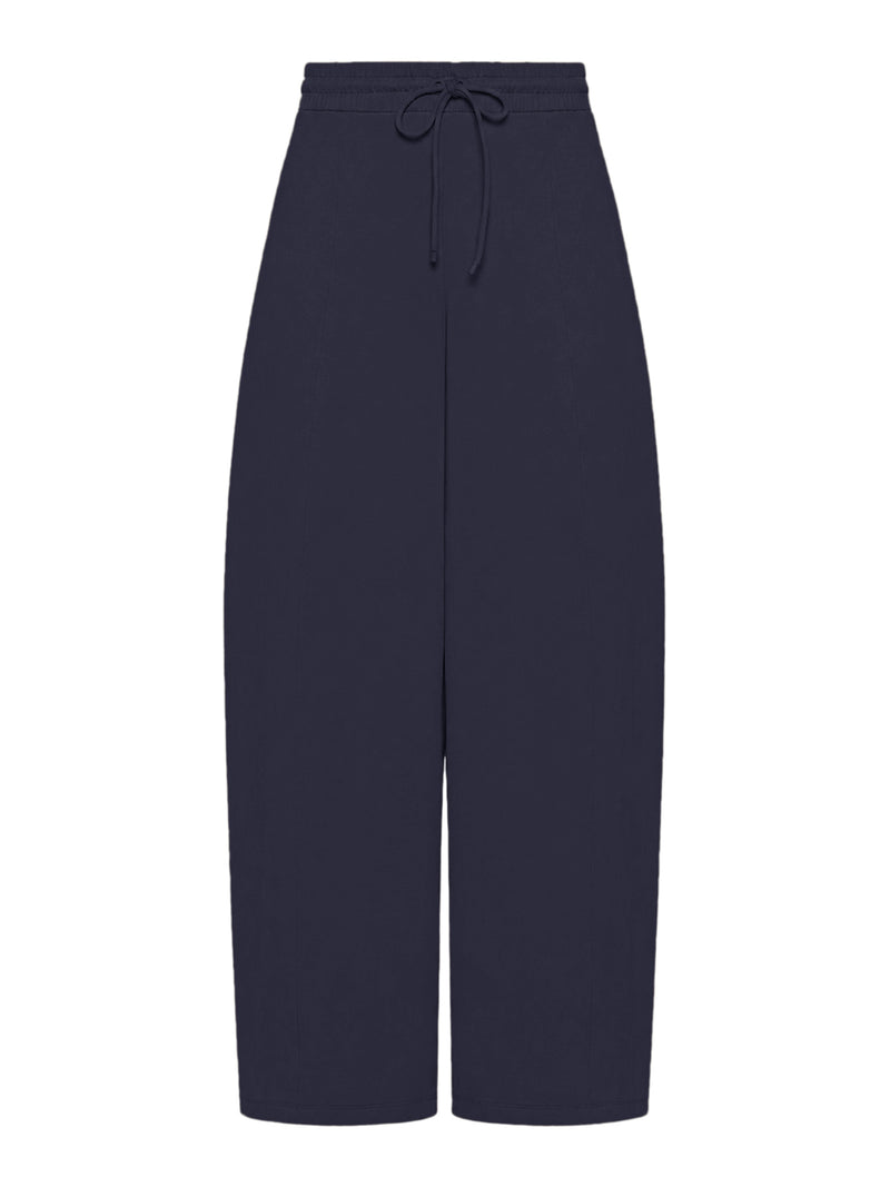 BARREL LEG PANTS IN TECHNICAL COTTON JERSEY