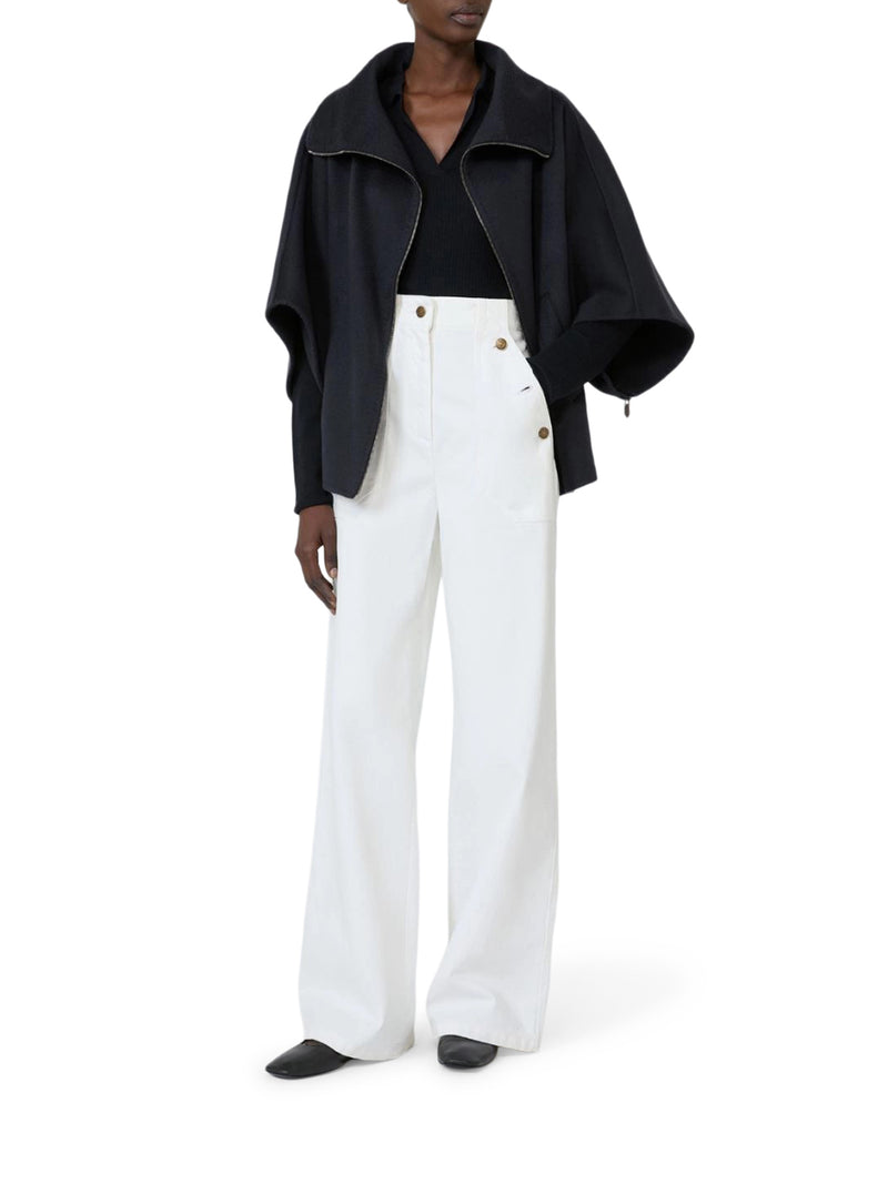 CASHMERE AND SILK POLO SWEATER