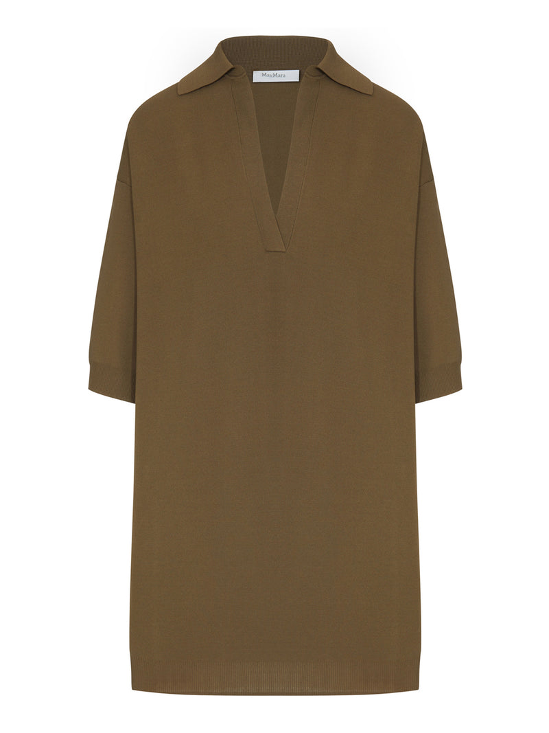 LONG VISCOSE CREPE SWEATER