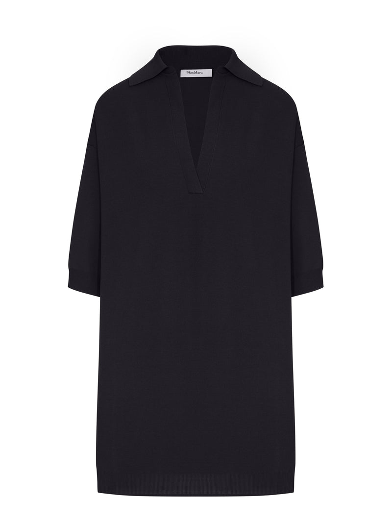 LONG VISCOSE CREPE SWEATER