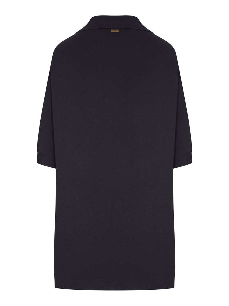 LONG VISCOSE CREPE SWEATER