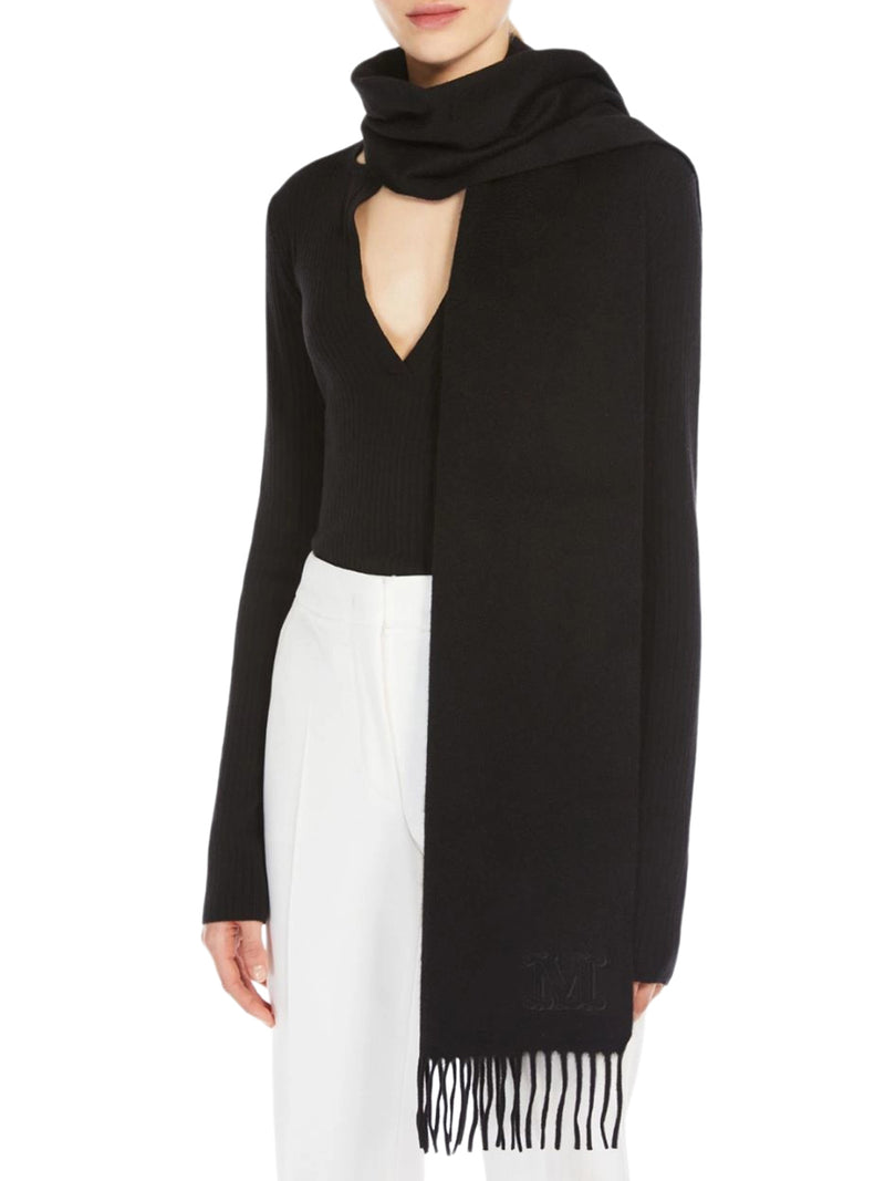 CASHMERE STOLE WITH MONOGRAM EMBROIDERY