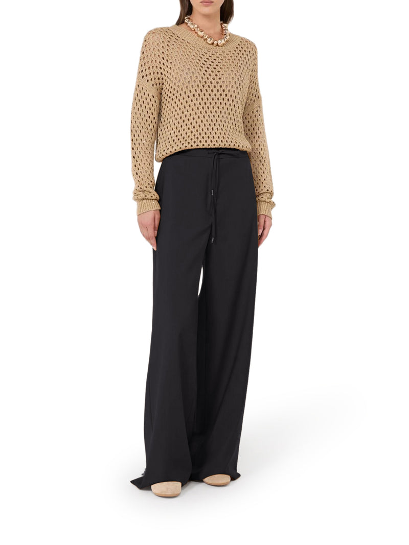 LIGHTWEIGHT WOOL CANVAS TROUSERS