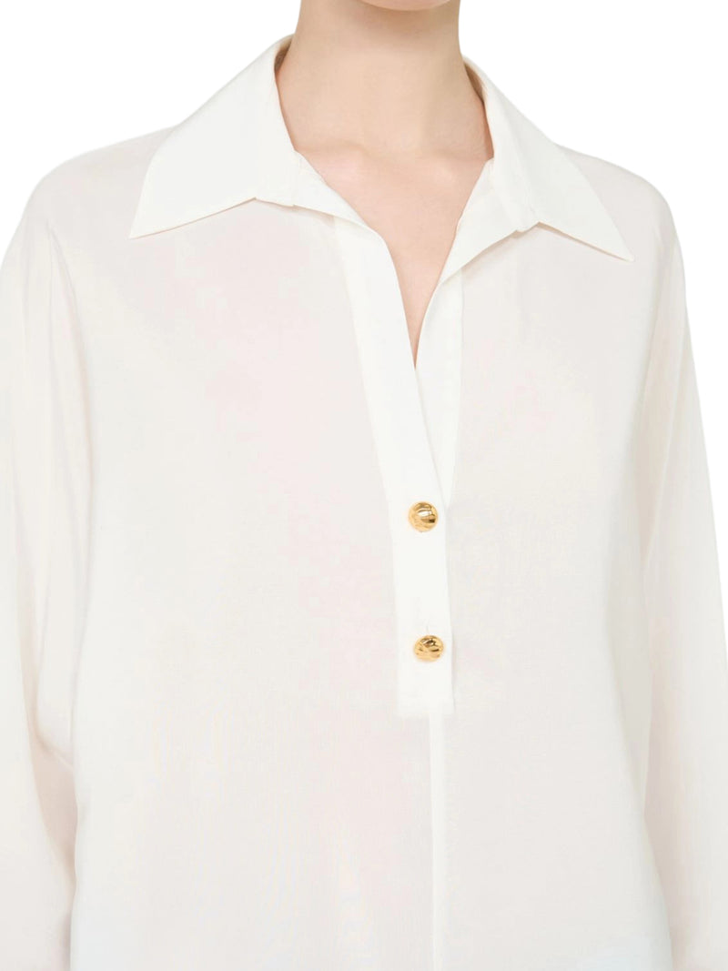 CREPE DE CHINE POLO SHIRT