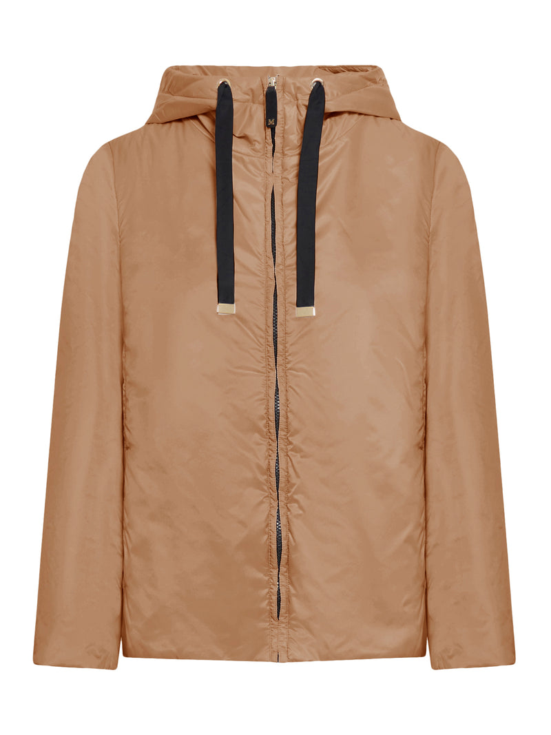 PADDED JACKET WITH HOOD IN WATERPROOF CANVAS