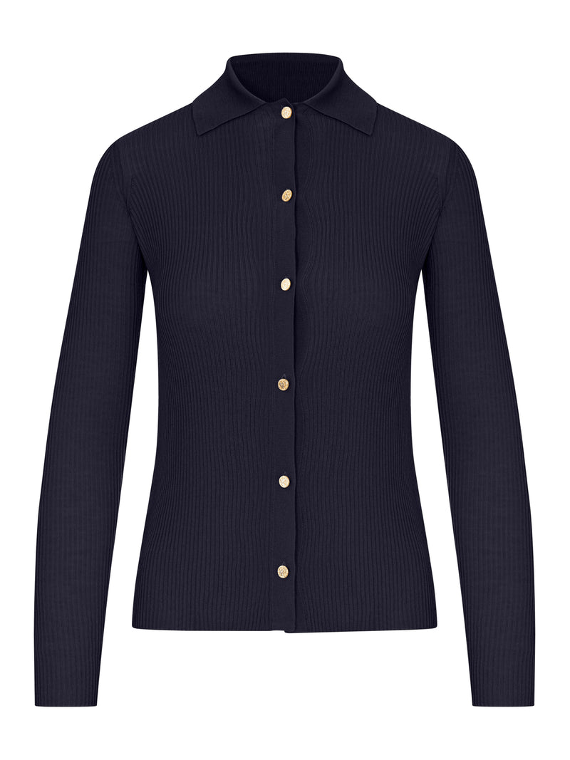 FITTED CARDIGAN IN WOOL YARN