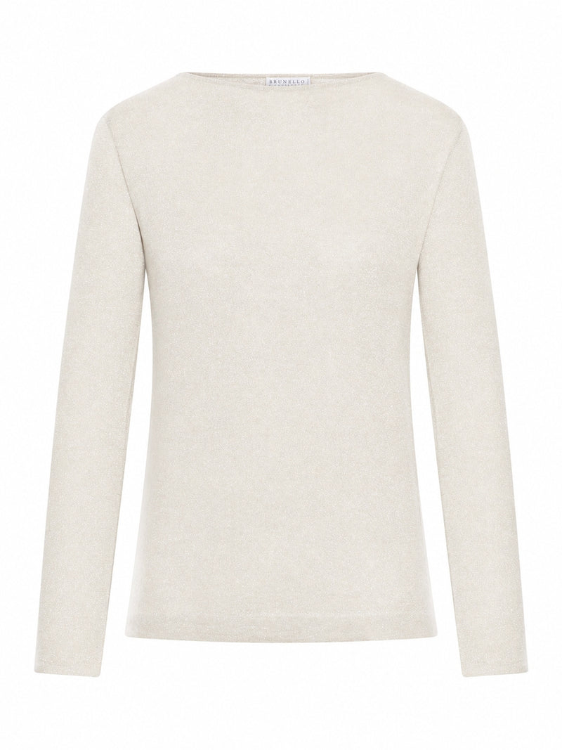 LIGHTWEIGHT CASHMERE AND SILK SPARKLING SWEATER
