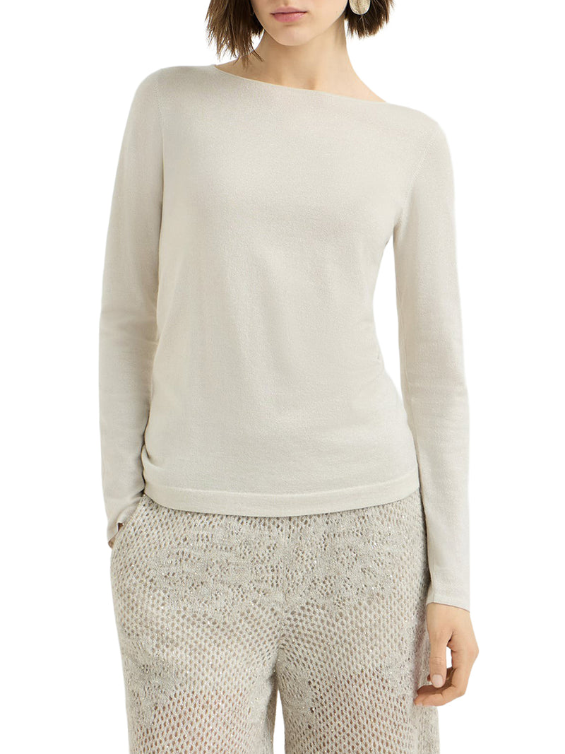 LIGHTWEIGHT CASHMERE AND SILK SPARKLING SWEATER