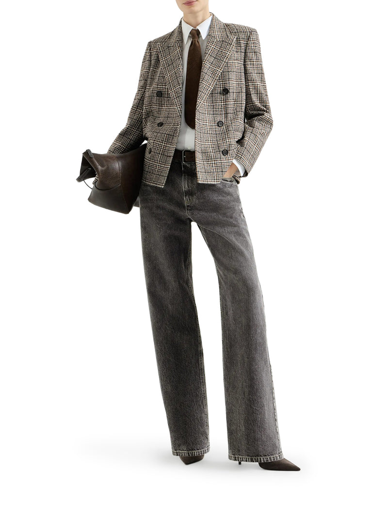 AUTHENTIC DENIM CONTEMPORARY LOOSE PANTS WITH JEWELRY PATTERN