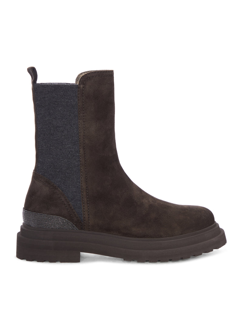 SUEDE CHELSEA BOOT WITH LUGGAGE SOLE