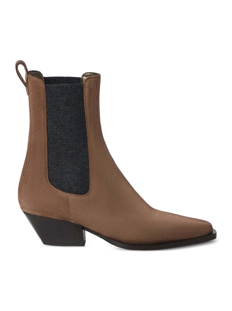 CHELSEA BOOT IN SUEDE WITH PRECIOUS LOOP DETAIL