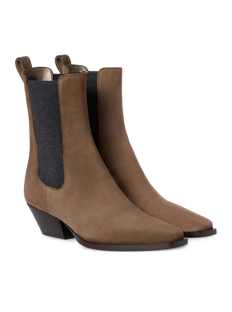 CHELSEA BOOT IN SUEDE WITH PRECIOUS LOOP DETAIL