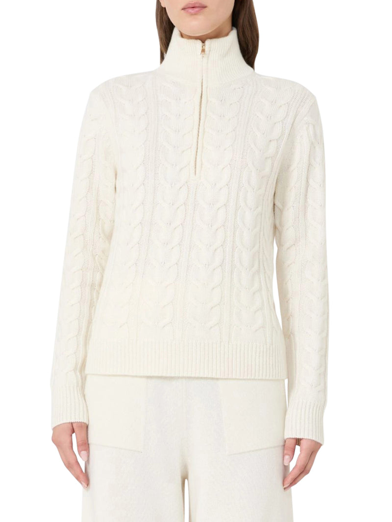 CABLE KNIT CASHMERE YARN SWEATER