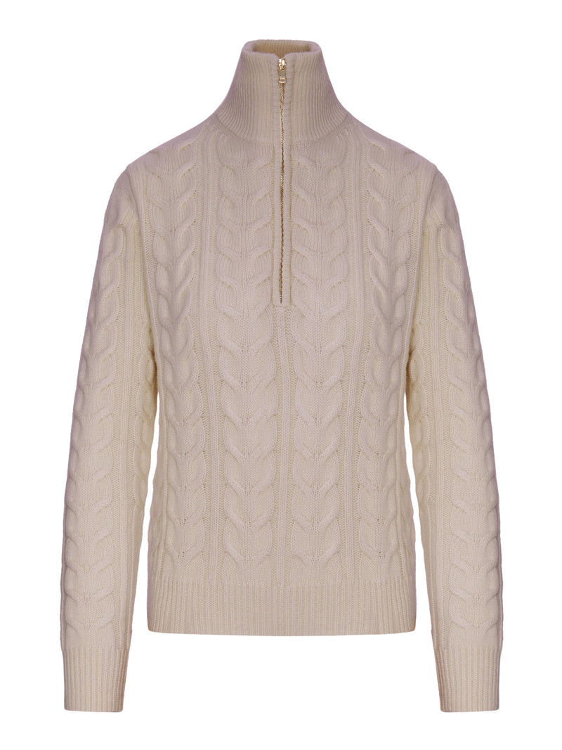 CABLE KNIT CASHMERE YARN SWEATER