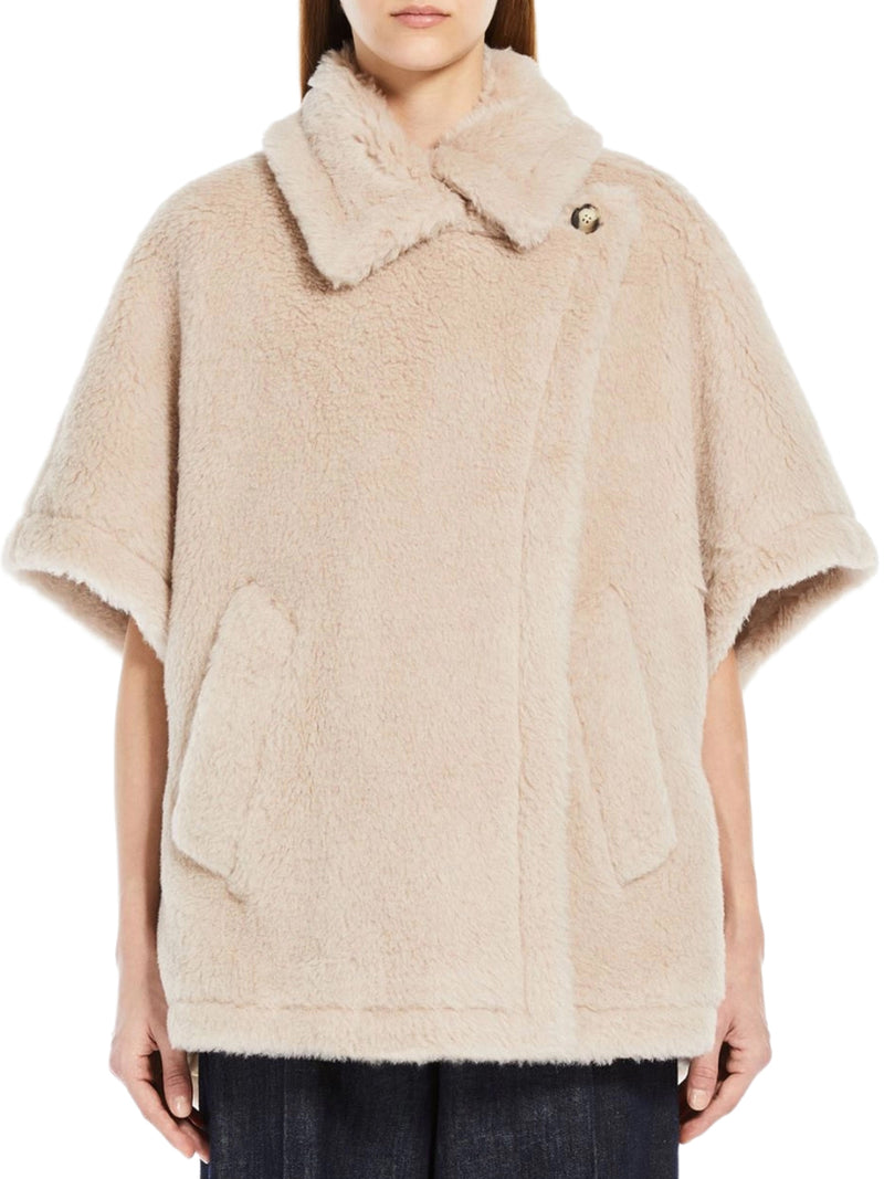 ALPACA AND WOOL BLEND TEDDY CAPE