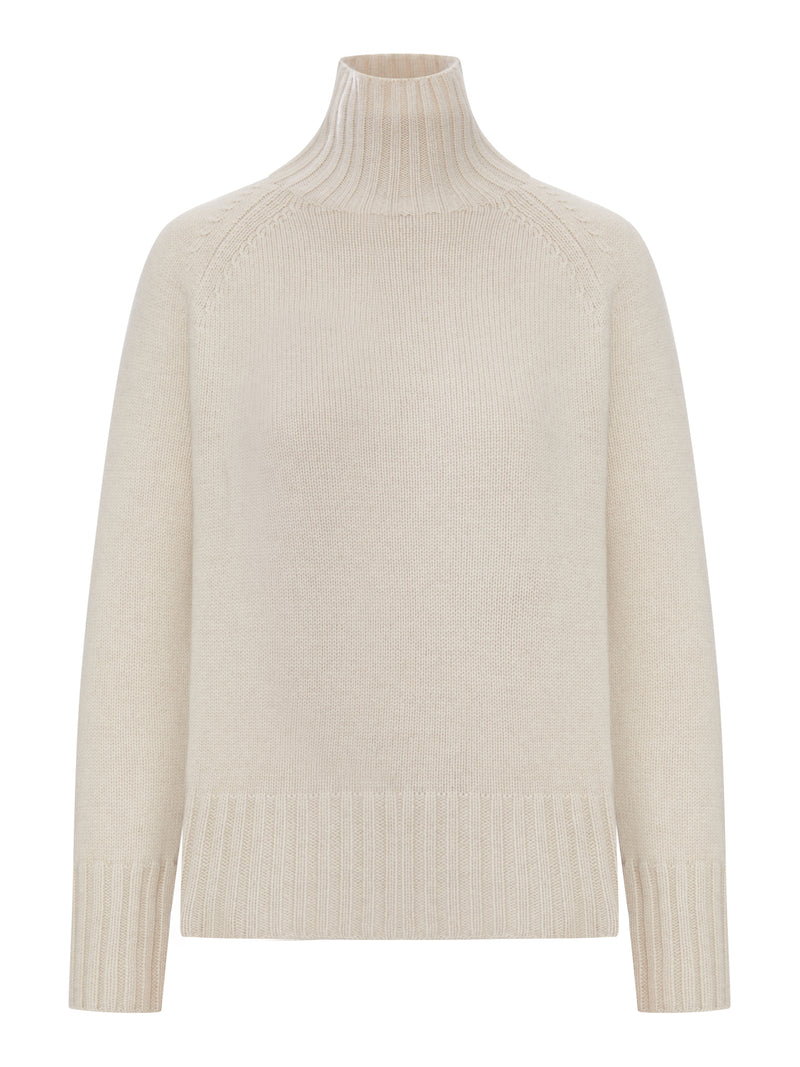 WOOL AND CASHMERE YARN TURTLENECK