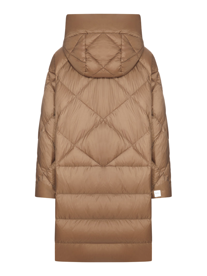 LONG QUILTED DOWN JACKET WITH HOOD