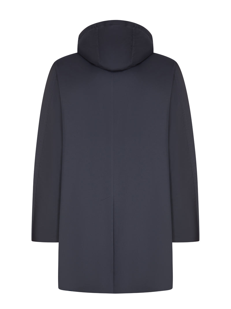 NAVY BLUE PARKA WITH HOOD