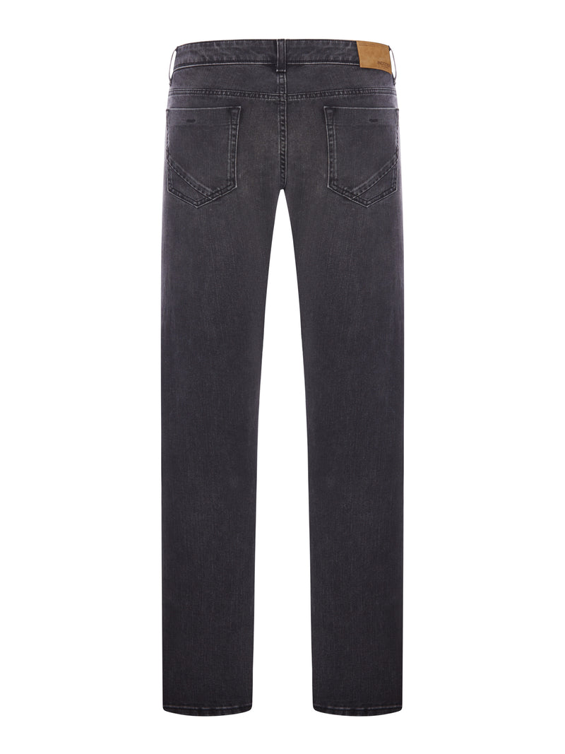 REGULAR JEANS IN GRAY DENIM USED WASH