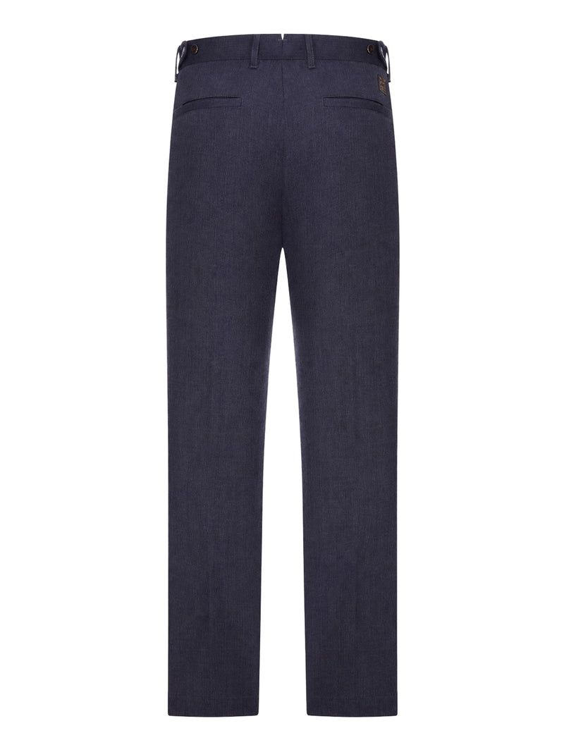 STRAIGHT-LEG TAILORED TROUSERS WITH SIDE ADJUSTERS