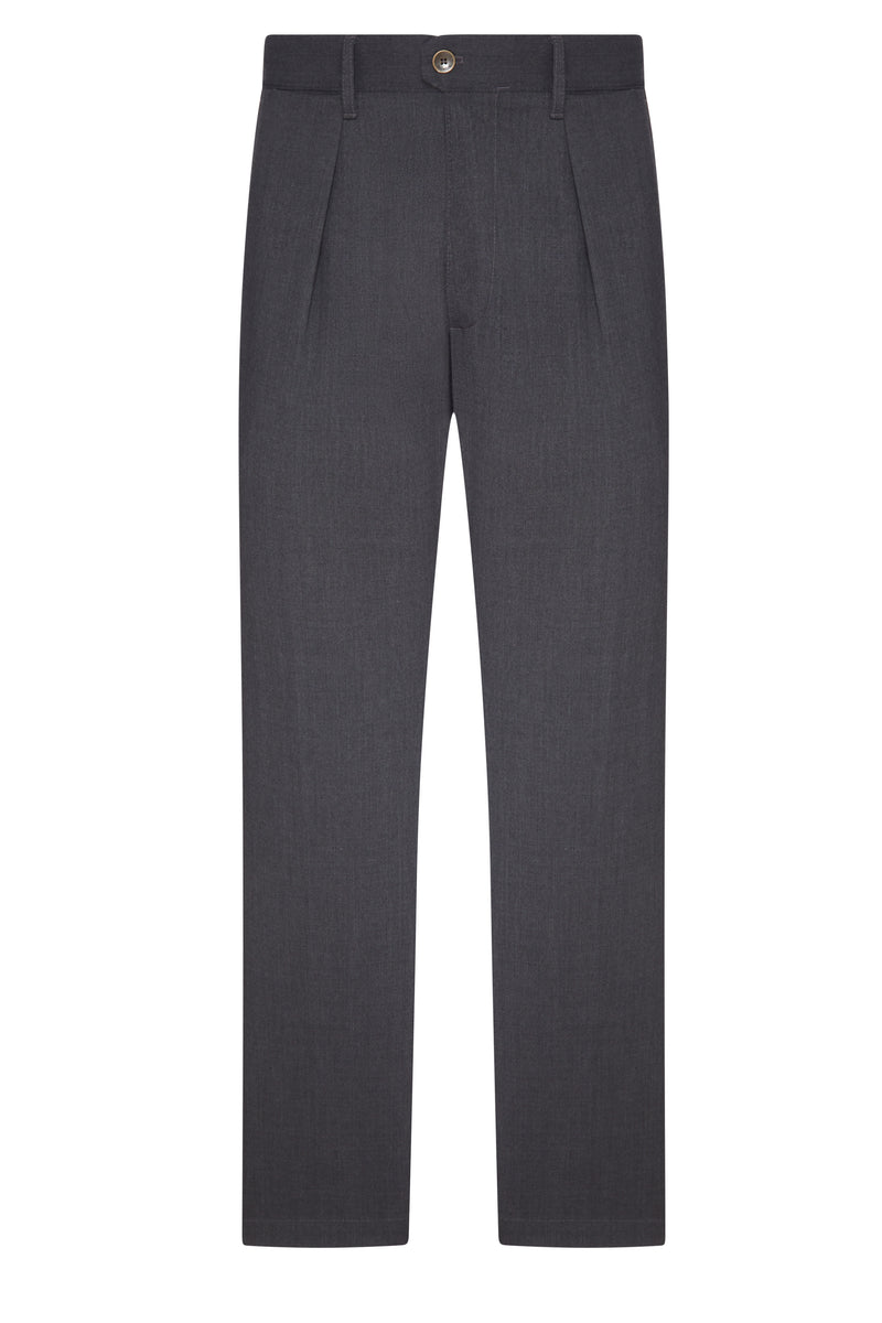STRAIGHT-LEG TAILORED TROUSERS WITH SIDE ADJUSTERS