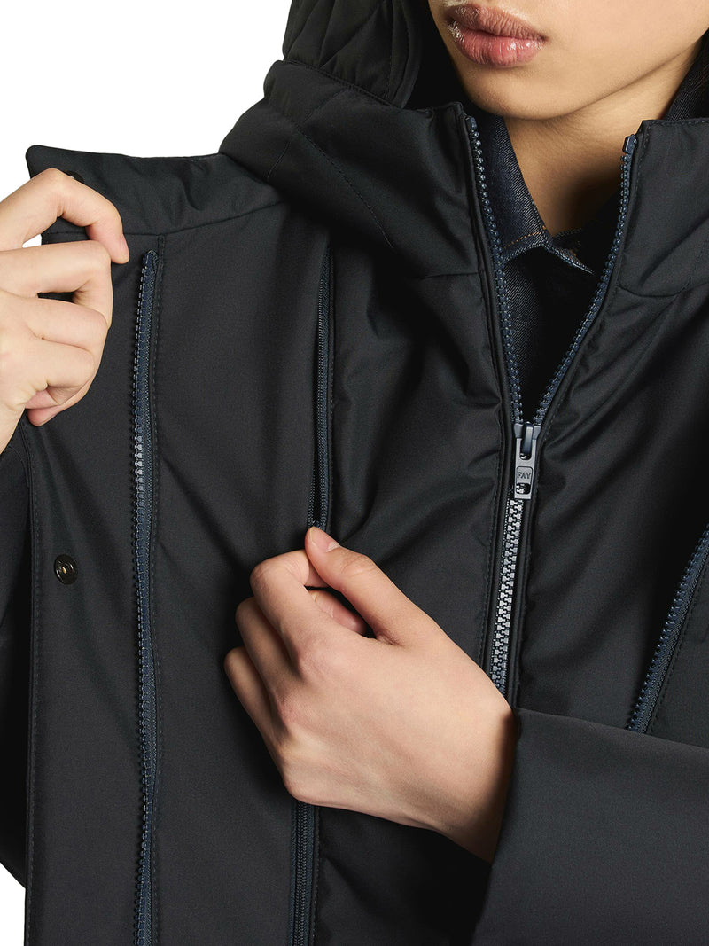 TOGGLE COAT IN TECHNICAL GABARDINE
