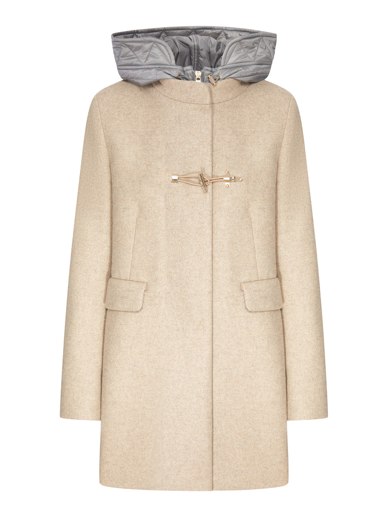 COAT WITH DETACHABLE HOOD