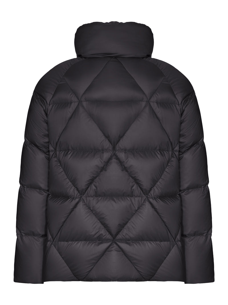 SHORT PUFFER JACKET WITH GEOMETRIC QUILTING