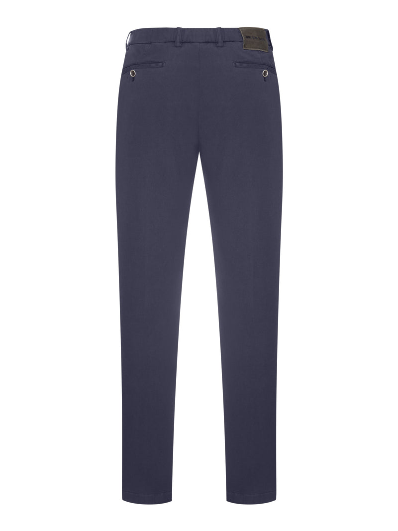 SLIM-FIT COTTON TROUSERS
