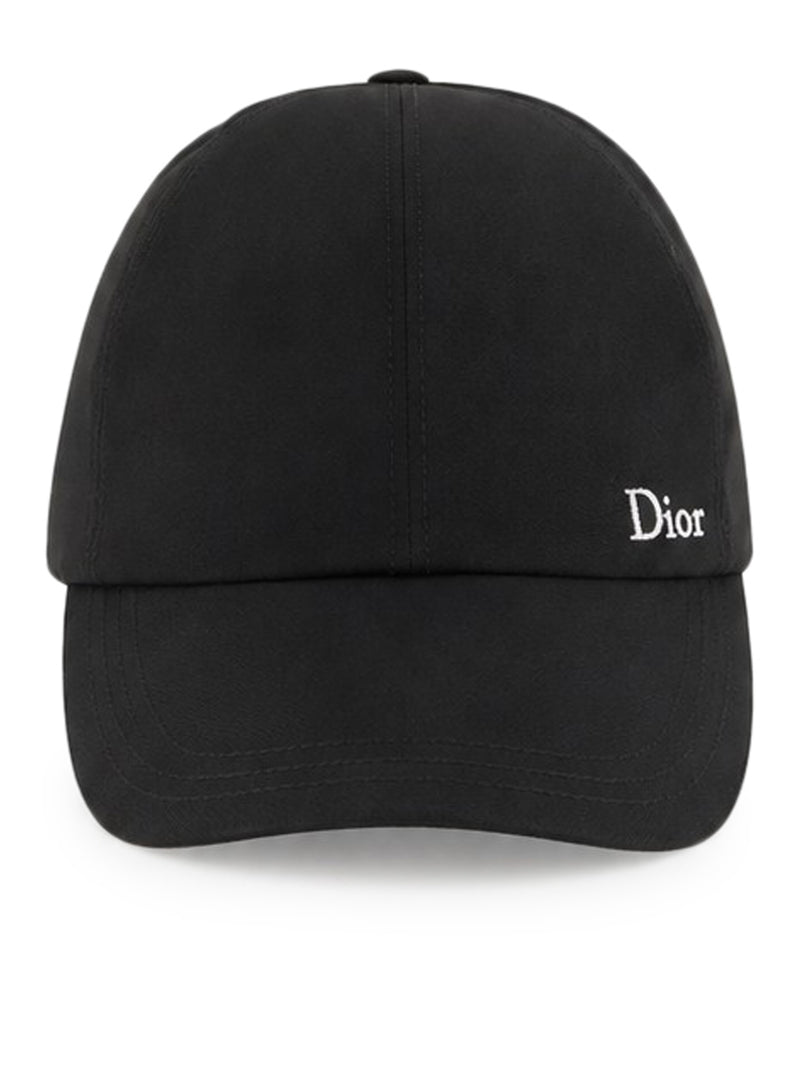 DIOR MONTAIGNE HAT IN BLACK TECHNICAL FABRIC