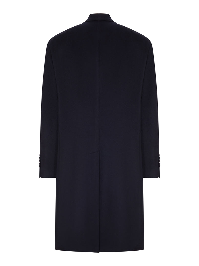 DOUBLE-BREASTED CLOTH COAT WITH PEAK LAPEL