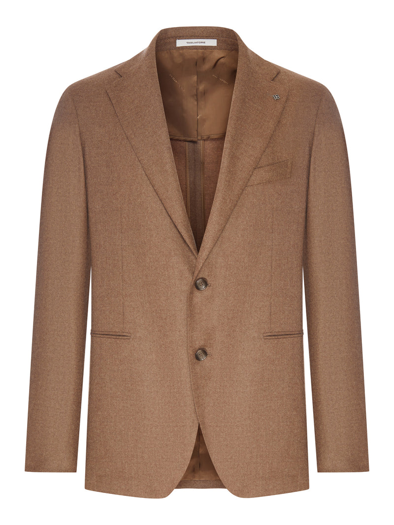 SINGLE-BREASTED WOOL AND CASHMERE BLEND JACKET