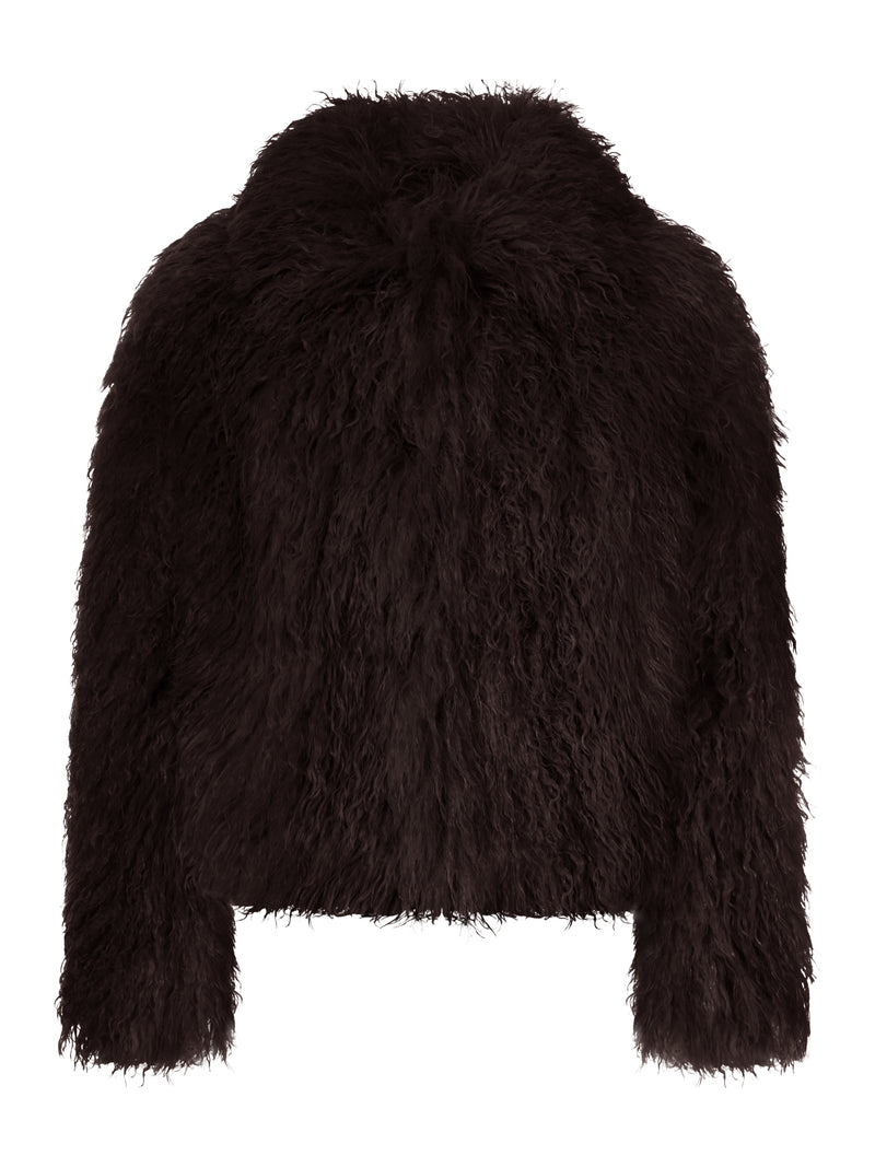 SHORT CURLY SHEEPSKIN JACKET