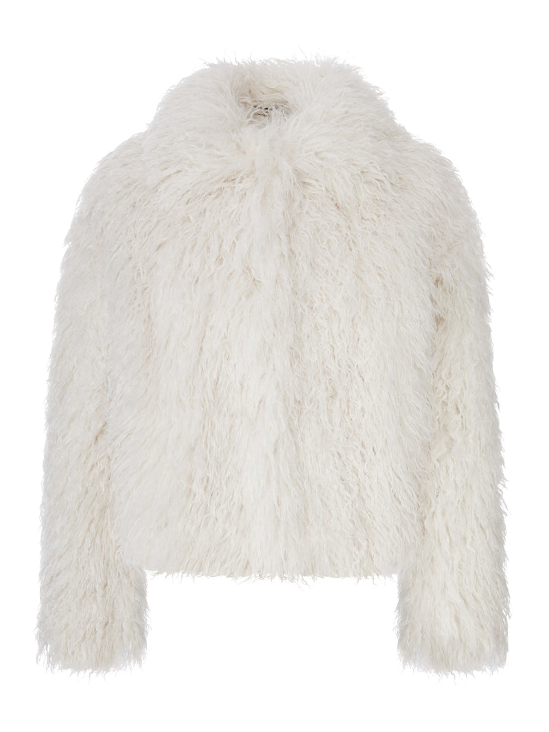 SHORT CURLY SHEEPSKIN JACKET