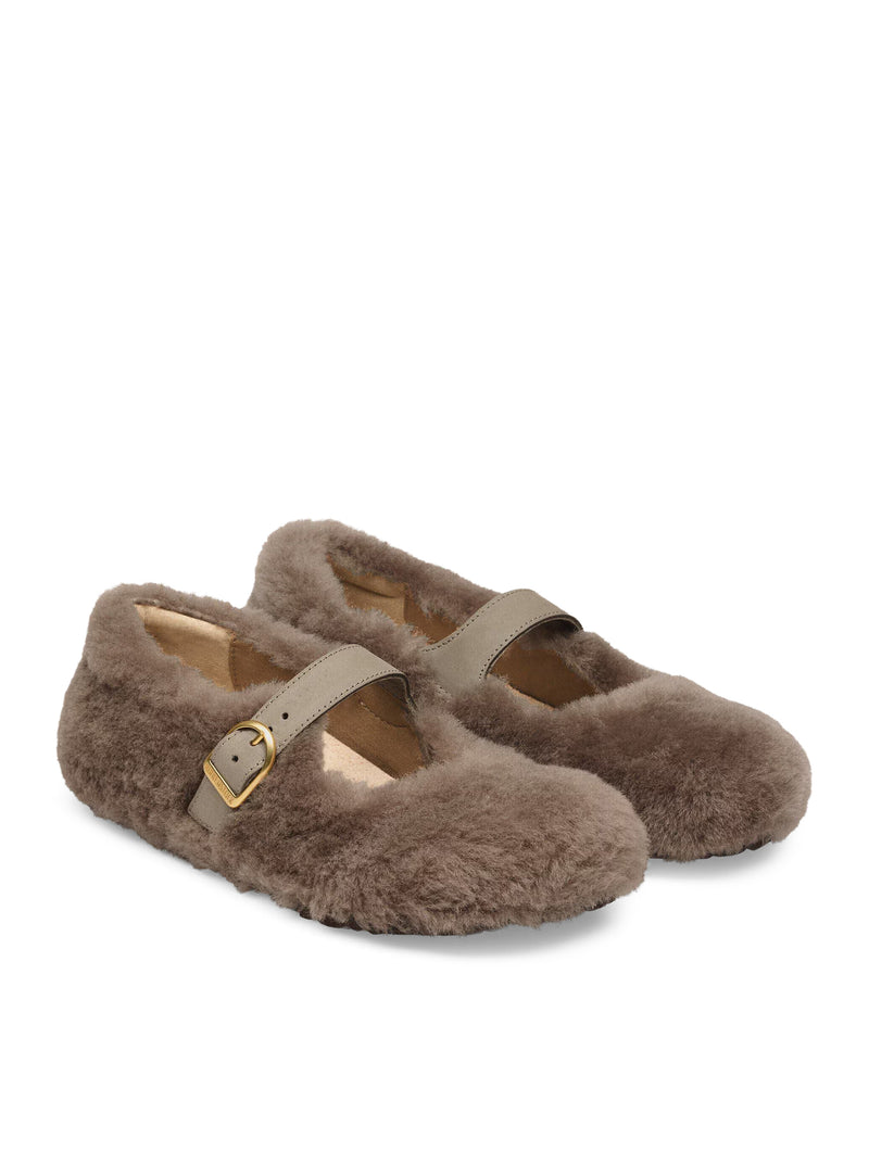 SANTA CLARITA BALLET FLATS WITH FUR