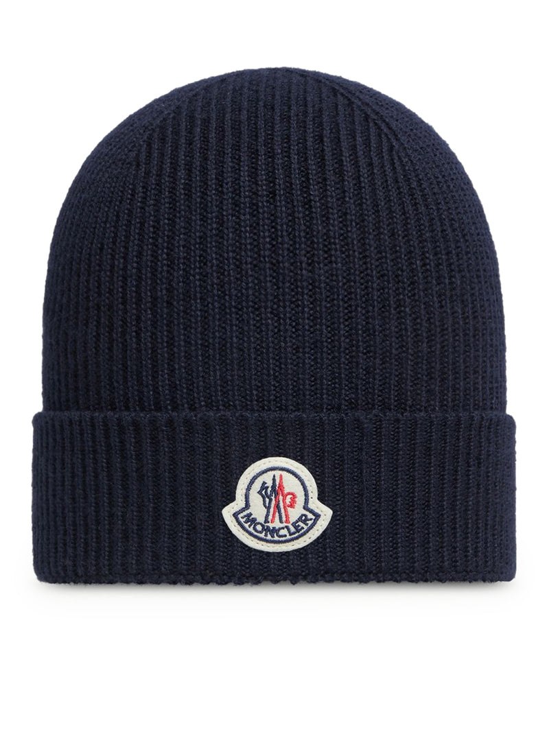 MONCLER LOGO WOOL HAT