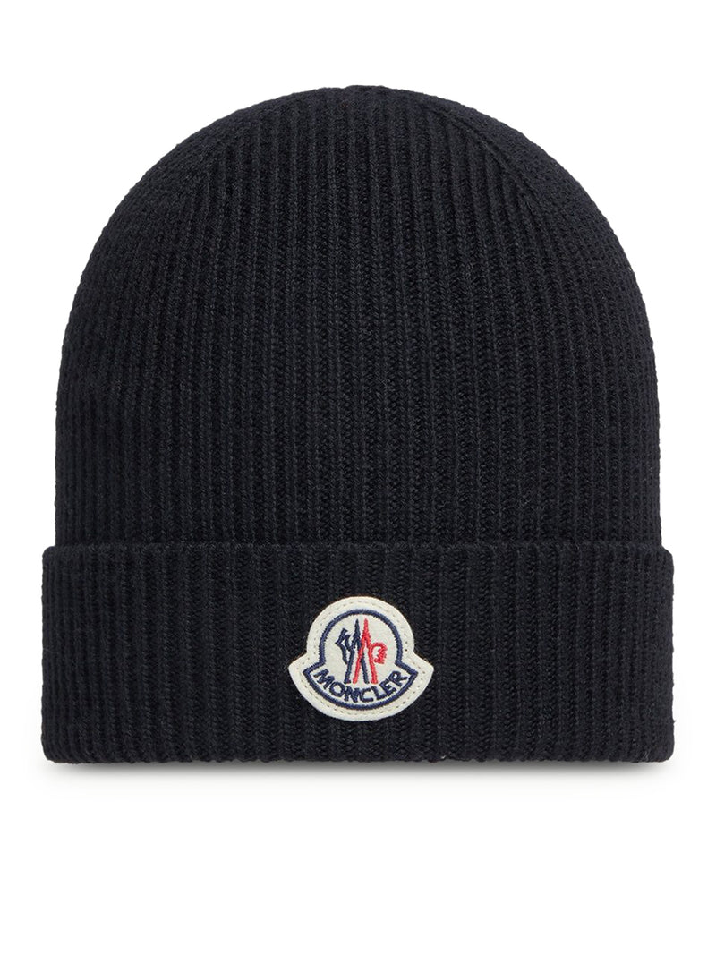 MONCLER LOGO WOOL HAT