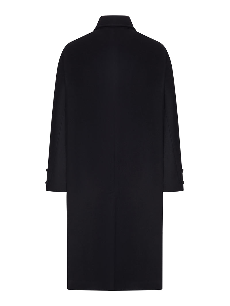 LONG BLACK COAT WITH BUTTONS