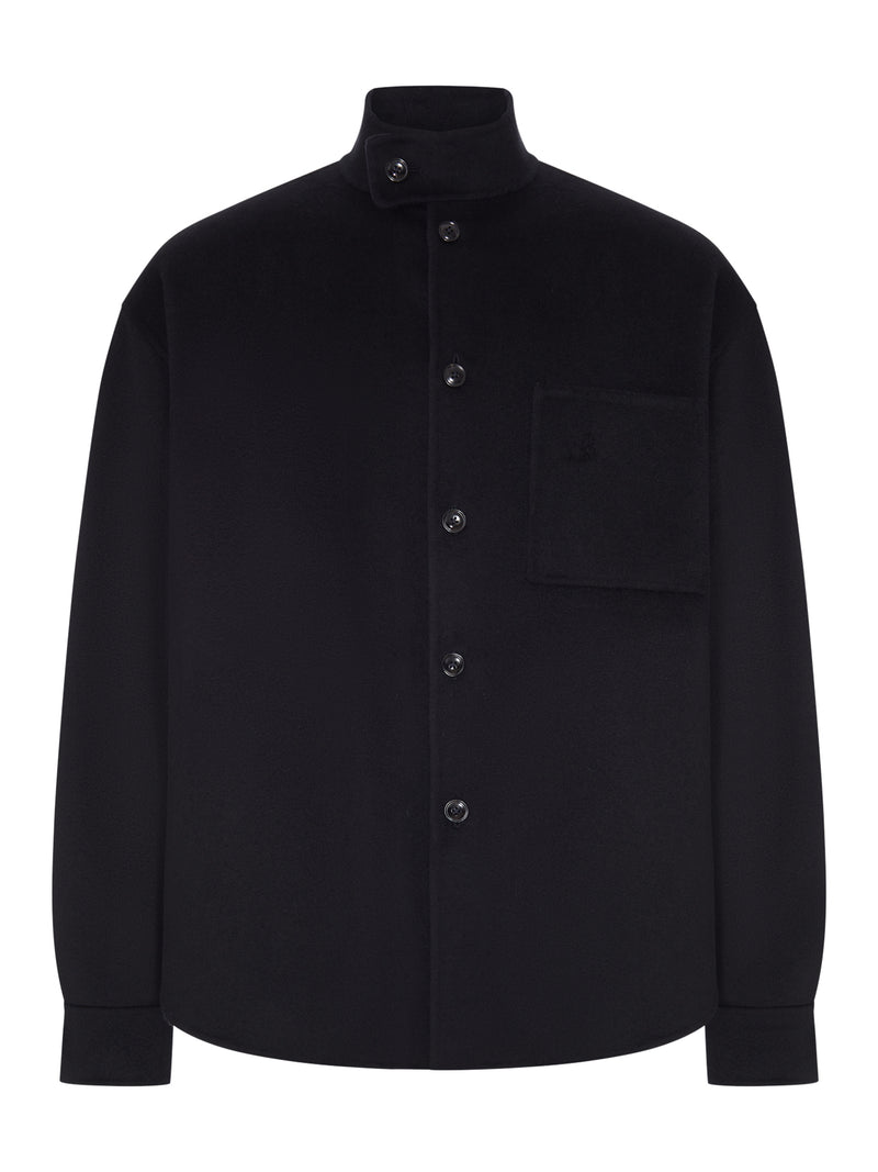CLOTH SHIRT JACKET WITH HIGH COLLAR