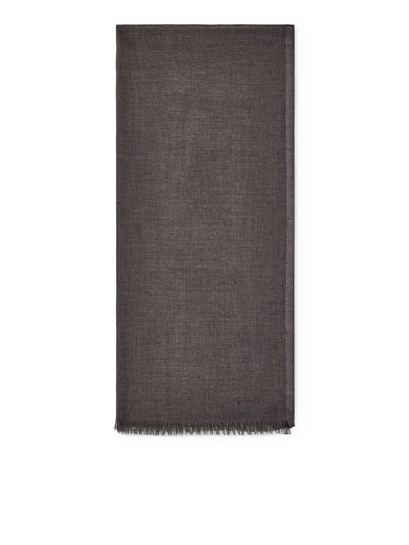 CASHMERE AND SILK STOLE WITH SHINY VISCOSE EDGE